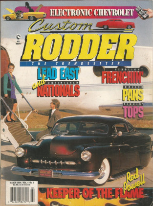 CUSTOM RODDER 1994 MAR - ROD POWELL'S FLAMES,FRENCHING HEADLIGHTS,ROLLED PANS